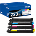 Brother Genuine TN223 Standard Yield Toner Cartridge 4-Pack (Black, Cyan, Magenta, Yellow)