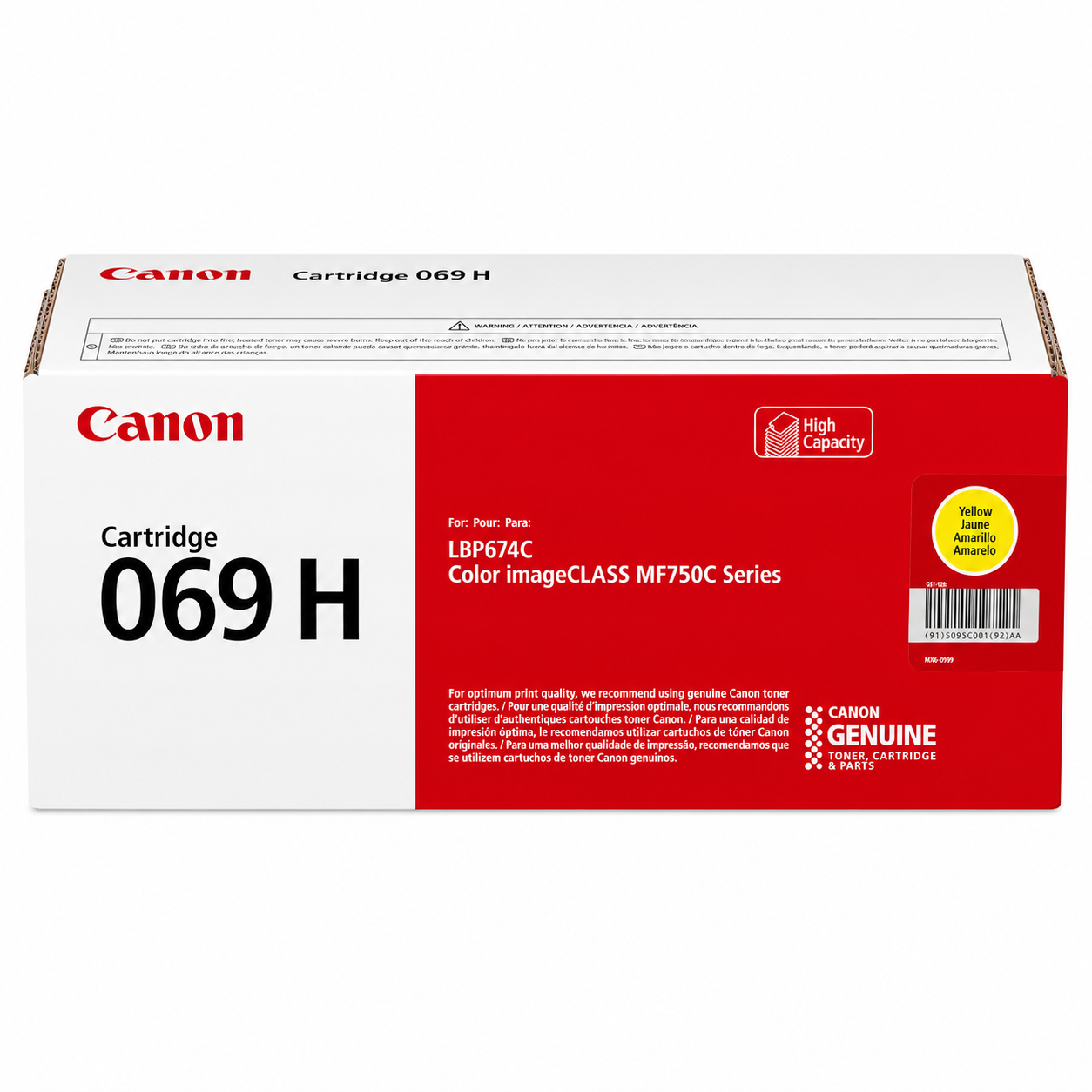 Canon 069H Genuine High Yield Toner Cartridge – Black, Cyan, Magenta, Yellow