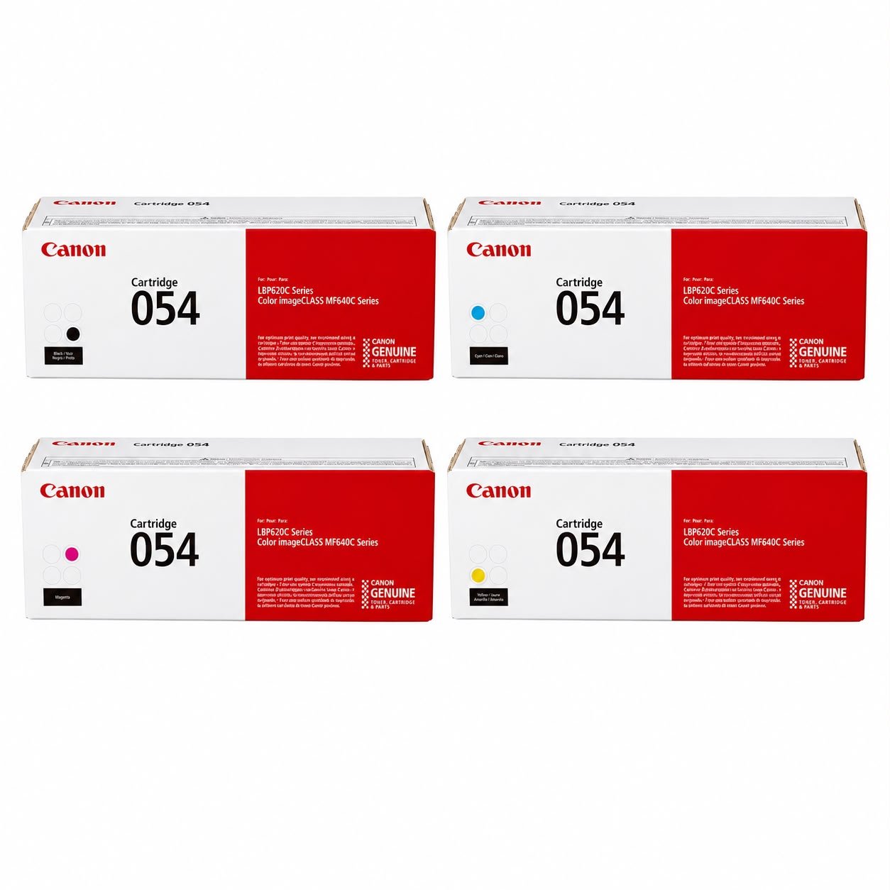 Canon 054 Genuine Toner Cartridge 4-Pack (Black, Cyan, Magenta, Yellow) | Grotta Markt