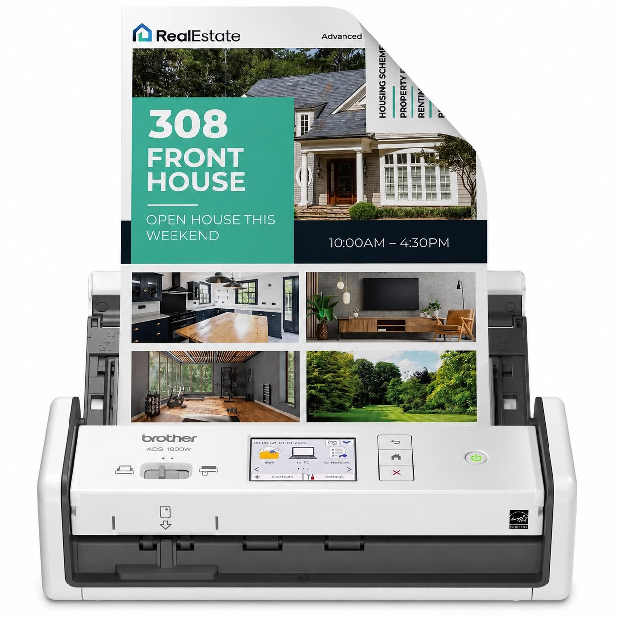 Brother ADS-1800W Wireless Compact Color Desktop Document Scanner | Grotta Markt
