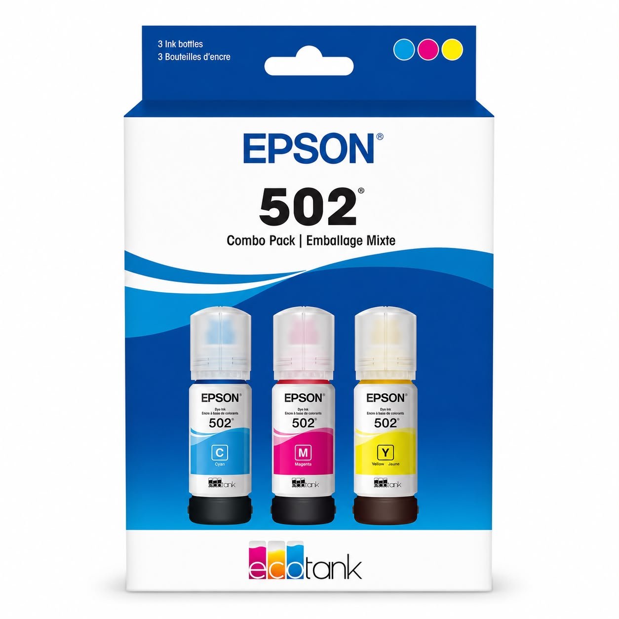 Epson 502 EcoTank Ink Bottle – Black, Color 3-Pack, or 4-Pack Set | Grotta Markt
