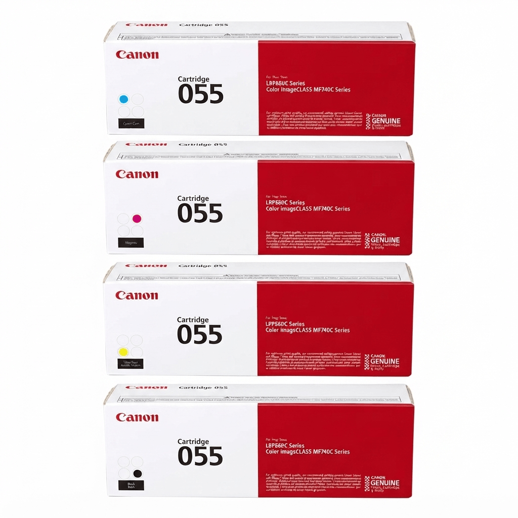 Canon 055 Genuine Toner Cartridge 4-Color Set – Black, Cyan, Magenta & Yellow | Grotta Markt